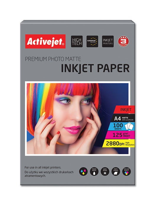 EAN 5901443015666 - Activejet AP4-125M100 papel fotográfico Blanco imagen 1