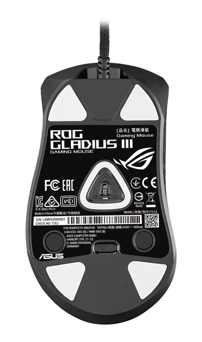 EAN 4718017966450 - ASUS ROG Gladius III ratón Juego mano derecha USB tipo A Óptico 19000 DPI imagen 3