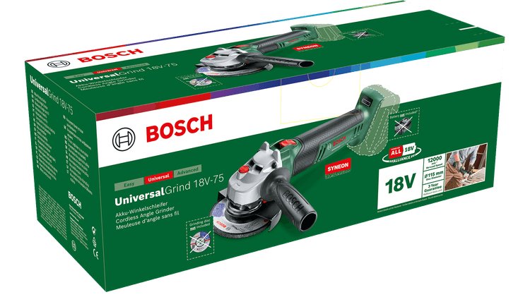 EAN 4053423237214 - Bosch Universal Grind 18V-75 amoladora angular 11,5 cm 12000 RPM 1,7 kg imagen 4