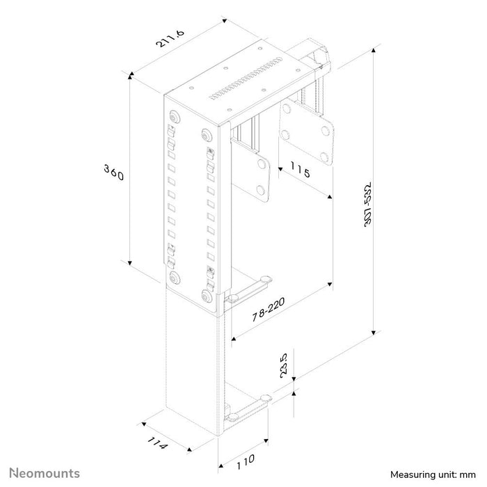 EAN 8717371442200 - Neomounts CPU-D100BLACK soporte de CPU Soporte de CPU para instalación en escritorio Negro imagen 3