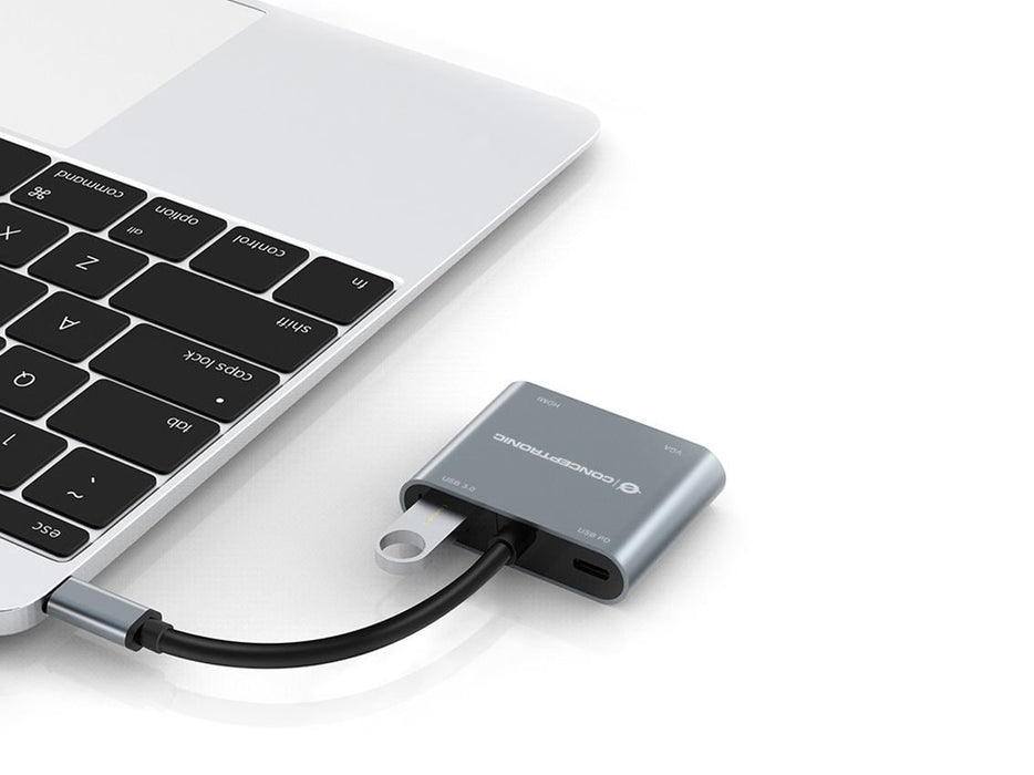 EAN 4015867229170 - Conceptronic DONN16G Alámbrico USB 3.2 Gen 1 (3.1 Gen 1) Type-C Gris imagen 4