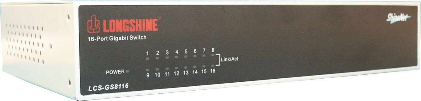 EAN 4016621129088 - Longshine LCS-GS8116-B switch No administrado Gigabit Ethernet (10/100/1000) Gris imagen 2