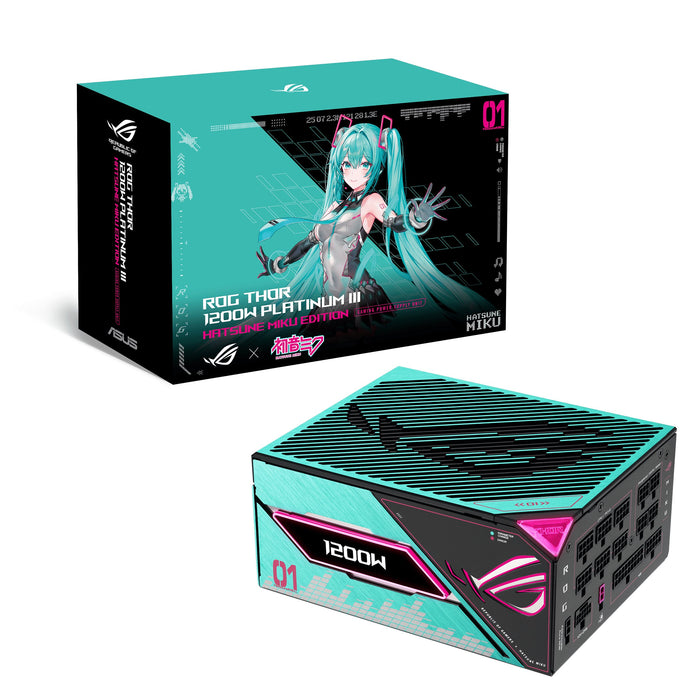EAN 4711636125581 - ASUS ROG -THOR-1200P3-MIKU unidad de fuente de alimentación 1200 W 20+4 pin ATX ATX Multicolor imagen 12