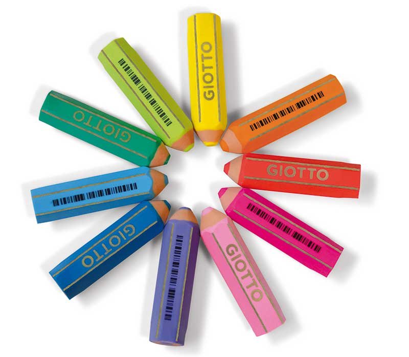 EAN 8000825021398 - Giotto Happy Gomma goma Caucho Azul, Coral, Fucsia, Verde, Lila, Cal, Naranja, Rosa, Turquesa, Amarillo 4 imagen 3
