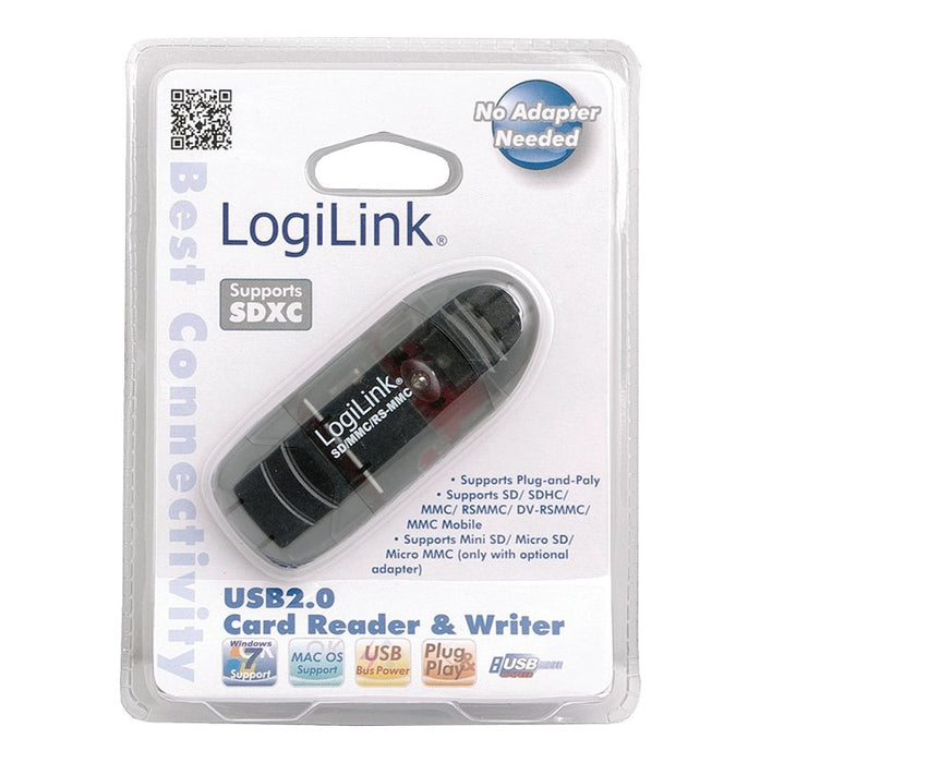 EAN 4260113566916 - LogiLink Cardreader USB 2.0 Stick external for SD/MMC lector de tarjeta Negroimagen 2)