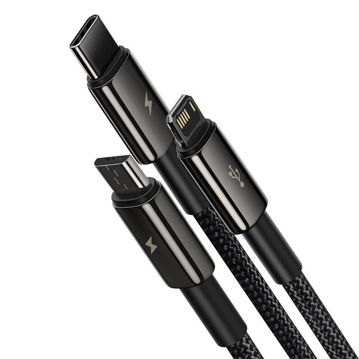 EAN 6953156204973 - Baseus Tungsten Gold 3-in-1 cable USB USB 2.0 1,5 m USB A USB C/Micro USB A/Lightning Negro imagen 2