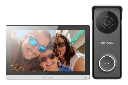 EAN 6942160486420 - Hikvision DS-KIS313-P sistema de intercomunicación de video 17,8 cm (7") Gris, Blanco imagen 1