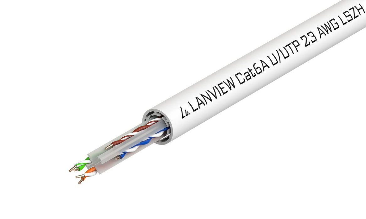 EAN 5704174318576 - Lanview LVN122182 cable de red Blanco 500 m Cat6a U/UTP (UTP) imagen 1