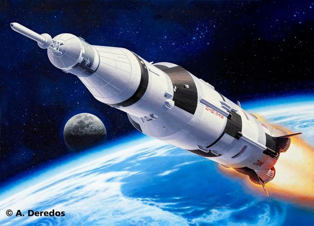 EAN 4009803049090 - Revell Apollo Saturn V Maqueta de cohete Kit de montaje 1:144 imagen 2