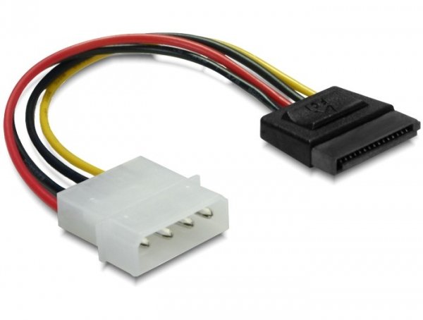 EAN 4043619601127 - DeLOCK 15pin SATA > 4pin straight Cable 0,06 m imagen 1