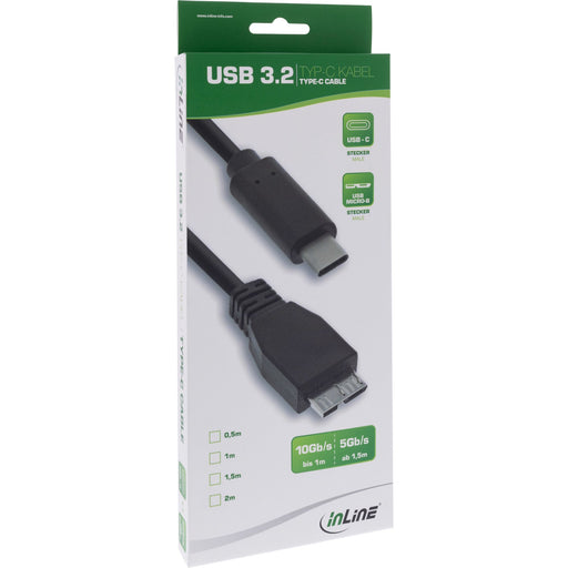 EAN 4043718249800 - InLine 35721 cable USB USB 3.2 Gen 2 (3.1 Gen 2) 1 m USB C Micro-USB B Negro imagen 2