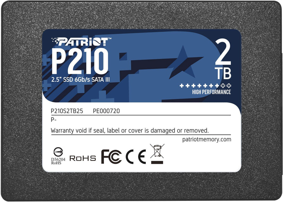 EAN 0814914026830 - Patriot Memory P210 2 TB 2.5" Serial ATA III imagen 1
