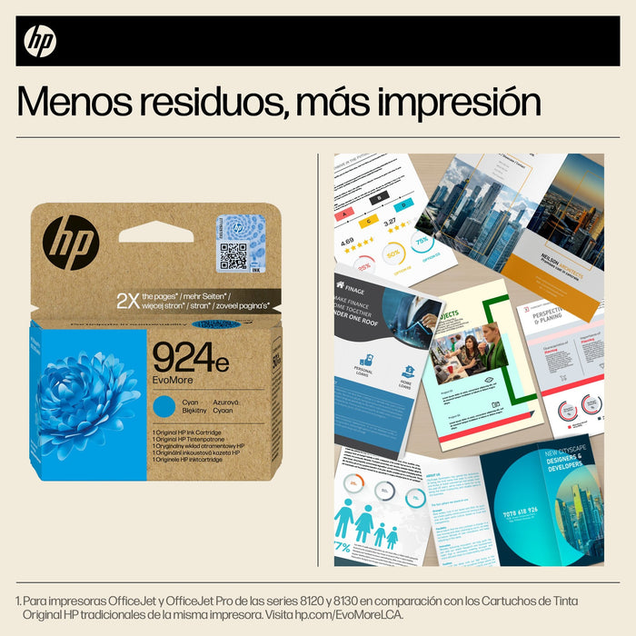 EAN 0196786147425 - HP 924e EvoMore Cyan Original Ink Cartridge cartucho de tinta 1 pieza(s) Alto rendimiento (XL) imagen 3