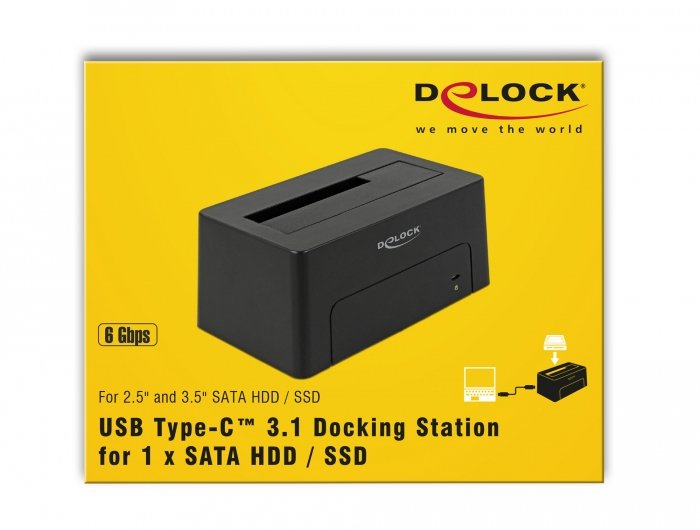 EAN 4043619639588 - DeLOCK 63958 base de conexión para disco duro USB 3.2 Gen 2 (3.1 Gen 2) Type-C Negro imagen 7