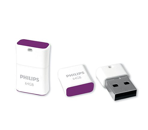 EAN 8719274665465 - Philips FM64FD85B/00 unidad flash USB 64 GB USB tipo A 2.0 Púrpura, Blanco imagen 1