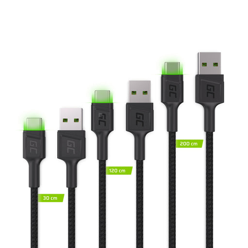 EAN 5907813961366 - Green Cell KABGCSET01 cable USB 2 m USB A USB C Negro imagen 1