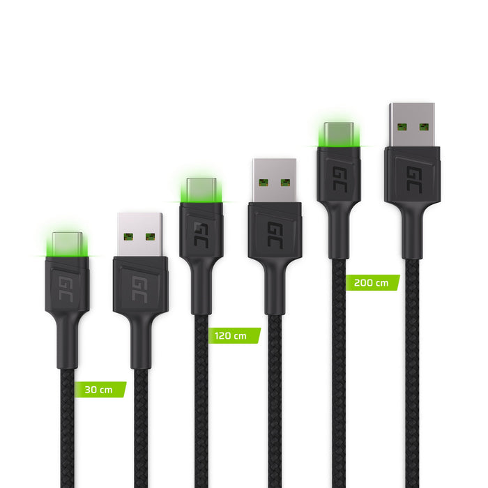 EAN 5907813961366 - Green Cell KABGCSET01 cable USB 2 m USB A USB C Negro imagen 1