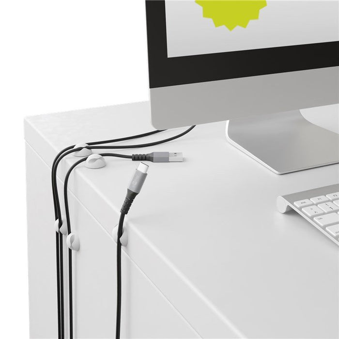 EAN 4040849703645 - Goobay 70364 organizador de cables Escritorio/pared Soporte para cables Blanco 6 pieza(s) imagen 5