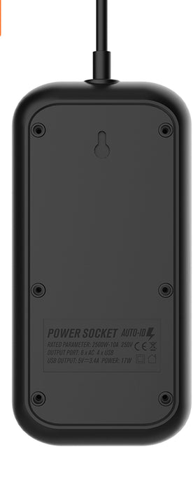 EAN 4823094917933 - Colorway CW-CHE64B base múltiple 2 m 6 salidas AC Interior Negro imagen 3