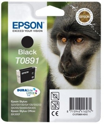 EAN 8715946416274 - Epson Monkey T0891 Black DURABrite Ink Cartridge cartucho de tinta Original Negro imagen 1