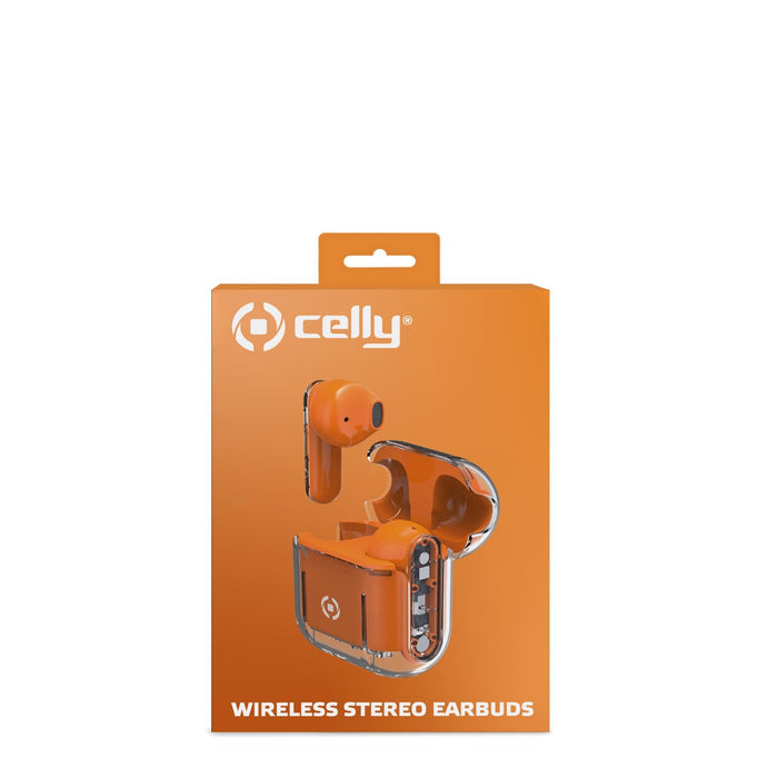 EAN 8021735201991 - Celly SHEER Auriculares True Wireless Stereo (TWS) Dentro de oído Llamadas/Música Naranja, Transparente imagen 2