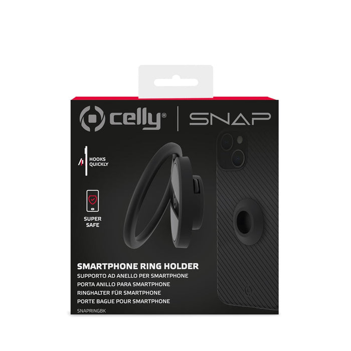 EAN 8021735196389 - Celly SnapRing Soporte activo para teléfono móvil Teléfono móvil/smartphone Negro imagen 4