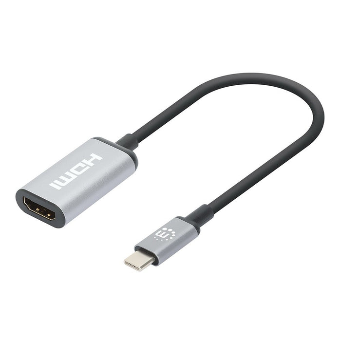 EAN 766623153706 - Manhattan 153706 adaptador de cable de vídeo 0,15 m USB Tipo C HDMI tipo A (Estándar) Negro, Plata imagen 4