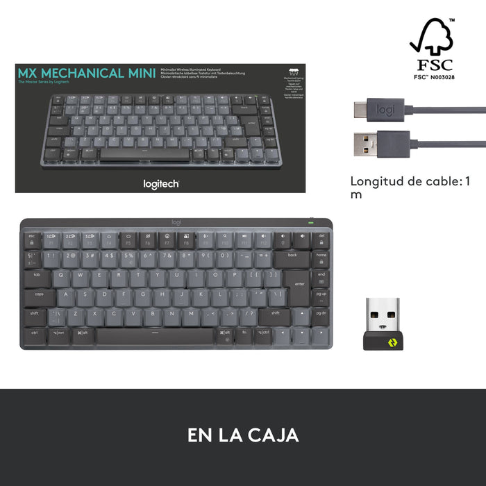 EAN 5099206103221 - Logitech 920-010780 teclado Oficina RF Wireless + Bluetooth QWERTY Internacional de EE.UU. Grafito, Gris imagen 14