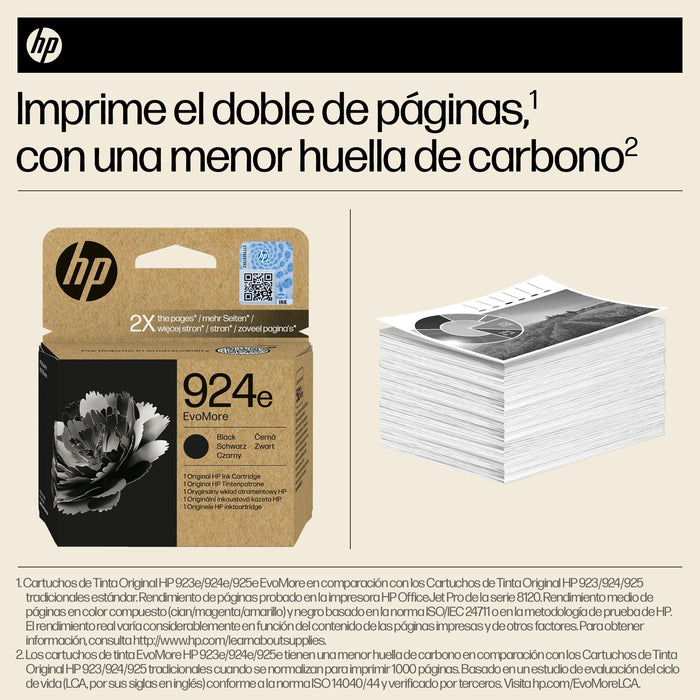EAN 0196786147517 - HP 924e EvoMore Black Original Ink Cartridge cartucho de tinta 1 pieza(s) Alto rendimiento (XL) Negro imagen 4