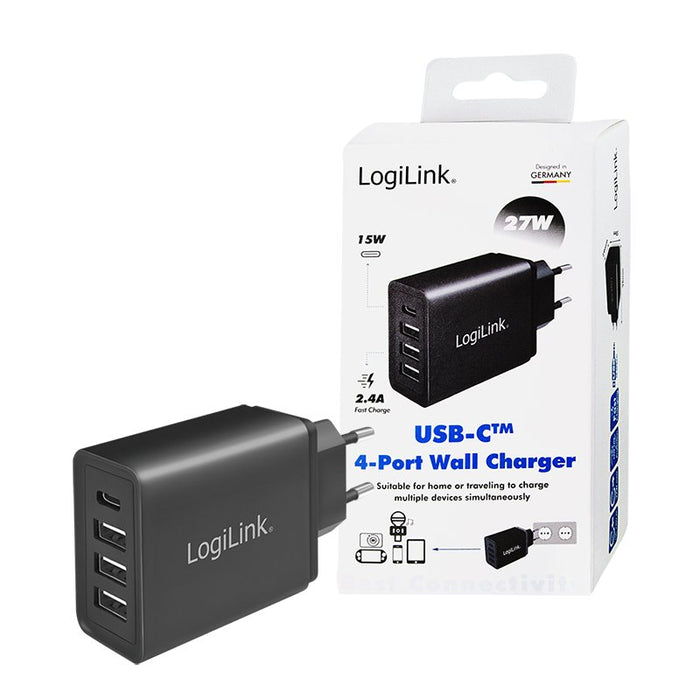 EAN 4052792057096 - LogiLink PA0221 cargador de dispositivo móvil Universal Negro Corriente alterna Carga rápida Interior imagen 8