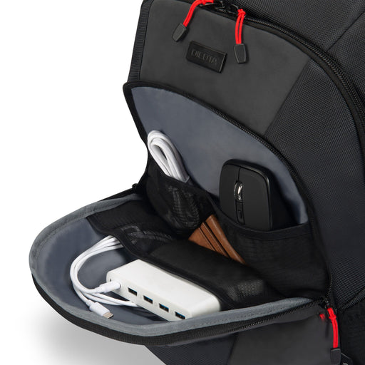 EAN 7640239422179 - DICOTA D32119-RPET mochila Mochila informal Negro, Rojo Poliéster, Tereftalato de polietileno reciclado ( imagen 6