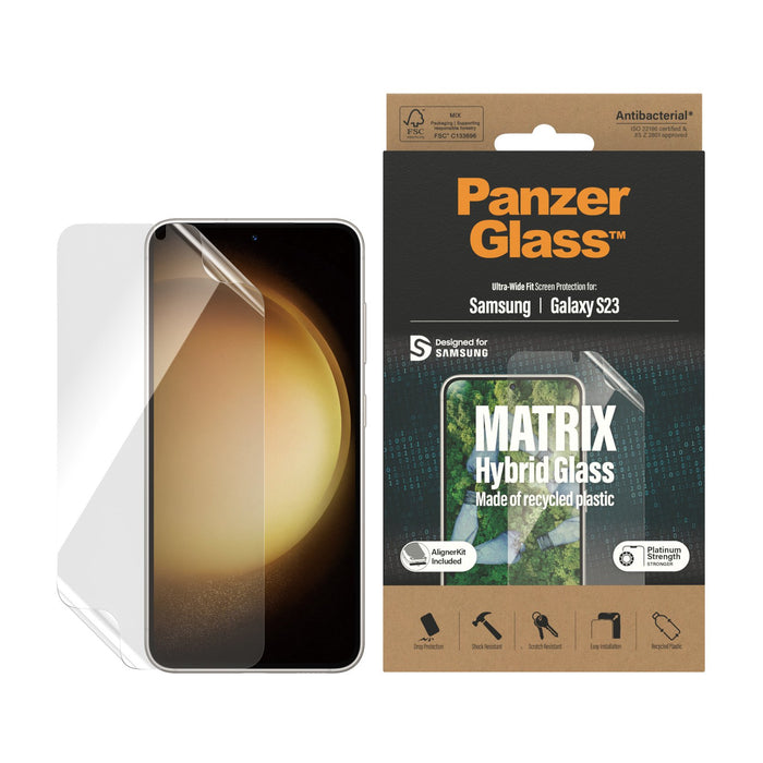 EAN 5711724073182 - PanzerGlass ® ECO MATRIX Screen Protector Samsung Galaxy S23 | Ultra-Wide Fit w. AlignerKit Protector de  imagen 2