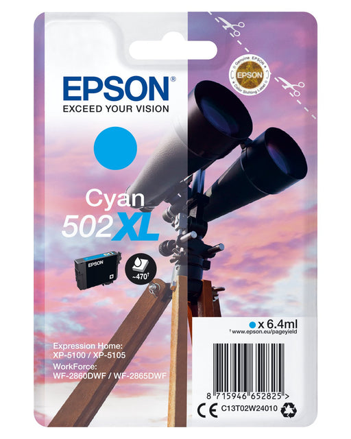 EAN 8715946652832 - Epson 502XL cartucho de tinta 1 pieza(s) Original Alto rendimiento (XL) Cian imagen 1