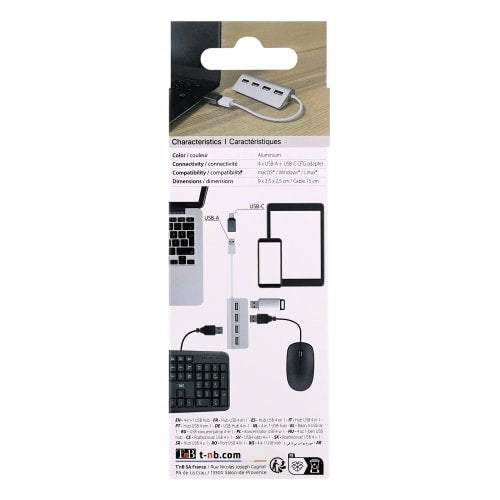 EAN 3303170108611 - T'nB HUBSLIM4 USB 2.0 480 Mbit/s Blanco imagen 8