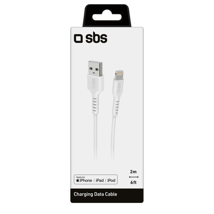 EAN 8018417327483 - SBS TECABLEUSBIP5289W cable de conector Lightning 2 m Blanco imagen 2