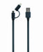 EAN 8716309087674 - Gembird CC-USB2-AMLM2-1M cable USB USB A Micro-USB B/Lightning Negro imagen 1