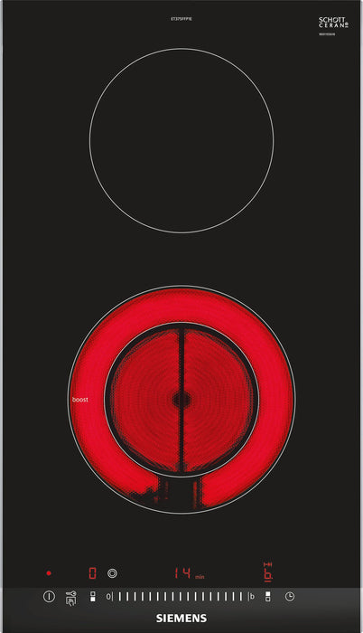 EAN 4242003755075 - Siemens ET375FFP1E hobs Negro, Acero inoxidable Integrado Cerámico 2 zona(s) imagen 1