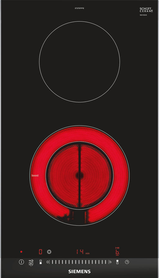 EAN 4242003755075 - Siemens ET375FFP1E hobs Negro, Acero inoxidable Integrado Cerámico 2 zona(s) imagen 1
