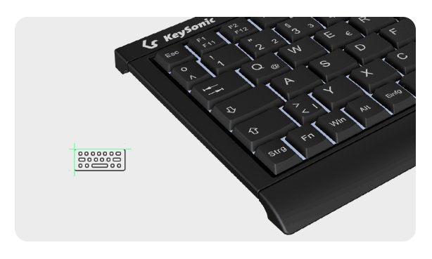 EAN 4250078172970 - KeySonic KSK-3011ELC (DE) teclado Hogar USB QWERTZ Alemán Negro imagen 3