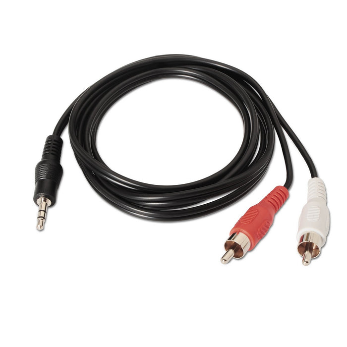 EAN 8436574701463 - AISENS A128-0147 cable de audio 1,5 m 3,5mm 2 x RCA Negro imagen 2