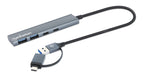 EAN 766623181075 - Manhattan 181075 hub de interfaz USB 3.2 Gen 1 (3.1 Gen 1) Type-A + Type-C 5000 Mbit/s Gris imagen 2