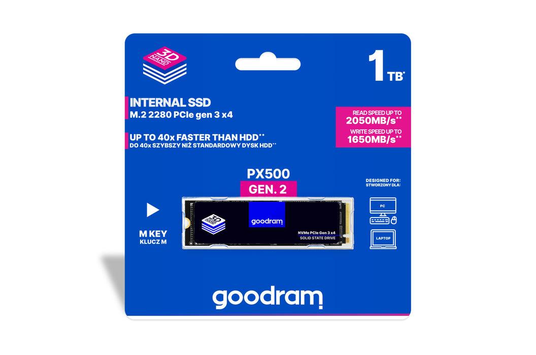 EAN 5908267962626 - Goodram PX500 M2 PCIe NVMe 512GB M.2 PCI Express 3.0 3D NAND imagen 4