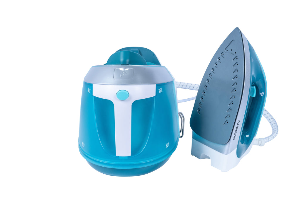 EAN 6221127020489 - TORNADO TSS-2400D estación plancha al vapor 2400 W 1,8 L Suela de cerámica Turquesa, Blanco imagen 2