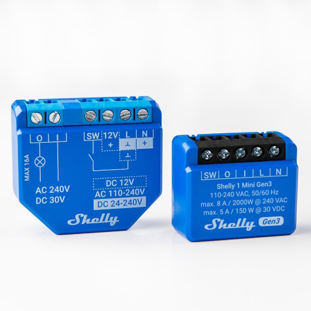 EAN 3800235261576 - Shelly 1 Mini Gen3 Interruptor inteligente 1P Azul imagen 5