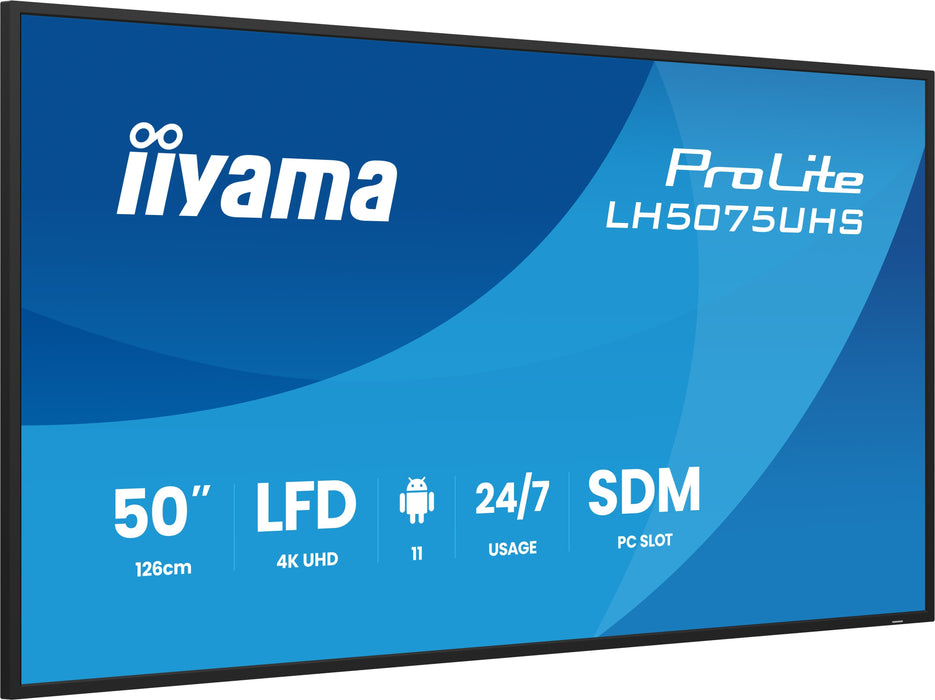 EAN 4948570125241 - iiyama LH5075UHS-B2AG pantalla de señalización Pantalla plana para señalización digital 125,7 cm (49.5")  imagen 4