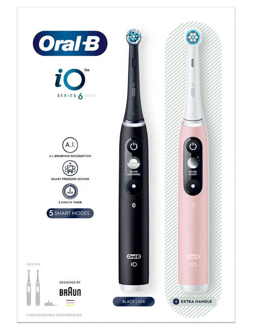 EAN 4210201410218 - Oral-B iO 6 Adulto Cepillo dental giratorio Negro, Rosa imagen 1