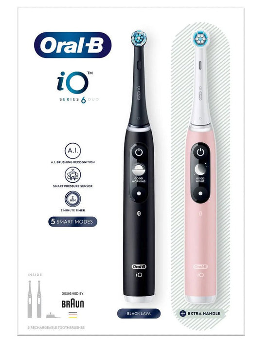 EAN 4210201410218 - Oral-B iO 6 Adulto Cepillo dental giratorio Negro, Rosa imagen 1