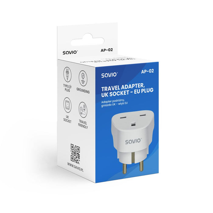 EAN 5901986049074 - Savio AP-02 adaptador e inversor de corriente Universal 3250 W Blanco imagen 4