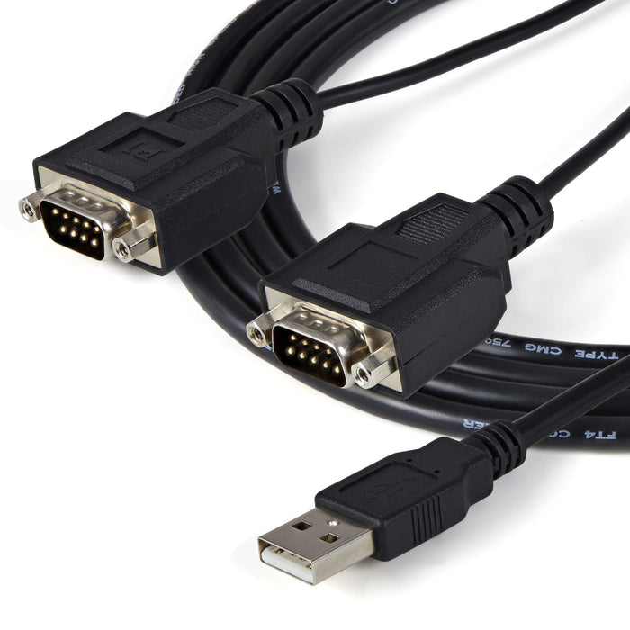 EAN 0065030843492 - StarTech.com ICUSB2322F cable de serie Negro 2,1 m USB 2.0 A 2 x DB-9 imagen 5