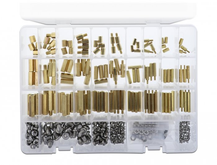 EAN 4043619183494 - DeLOCK 18349 kit de montaje Transparente, Amarillo Níquel, Acero imagen 1